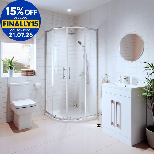 Bathroom suite quadrant shower - bathroom,