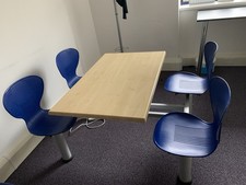4 Seat Polypropylene Modular Canteen Furniture Table & Chair Set