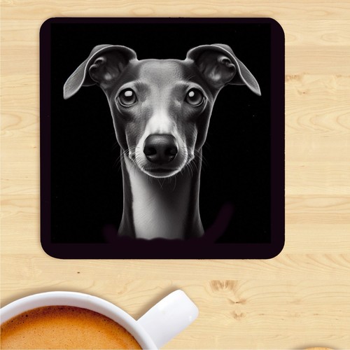 Italian greyhound coaster - italian, coaster,
