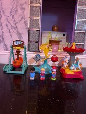 ELC Happyland Funfair Rides Figures Carousel, Pirate Ship, Rocket, MUSICAL.