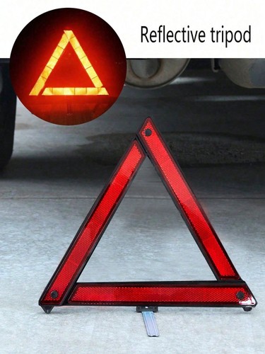 Large reflective car warning - large,