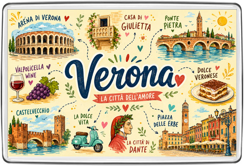 Verona italy fridge magnet - verona,