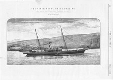 GRACE DARLING The Steam Yacht Antique Print 1888