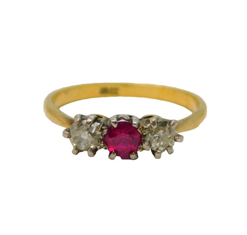 Victorian 18ct gold ruby - 18ct,