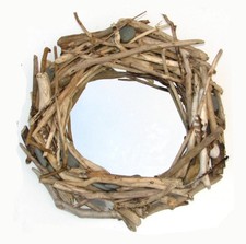 Round Driftwood Mirror