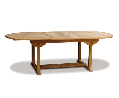 Teak extending garden table - extending,