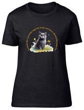 Guardian Angel Womens T-Shirt Lucky Ones have a British Shorthair Cat Ladies Tee