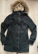 Superdry  HEAVY Weather Parka,Size Small navy Fleece Lined ladies coat 
