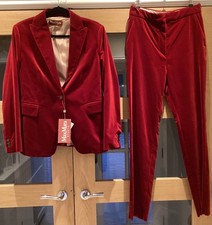 Max mara red velvet straight