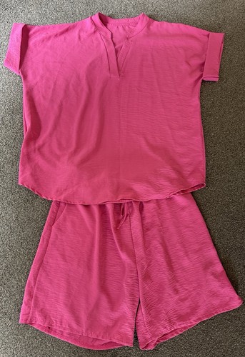 Ladies pink shorts and - and, t-shirt