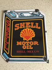 Shell Motor Oil Enamel Sign, Size: 10”x12” With 4 Fixing Holes