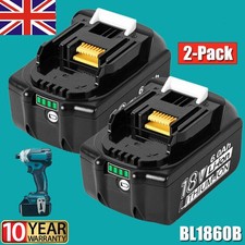 2X 6.0Ah For Makita BL1860 BL1850 18V Li-ion LXT Battery BL1850B BL1830 BL1860B