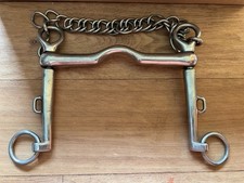 ported Weymouth Curb Sliding Cheeks 5.5” Double Link Curb Chain (3464)