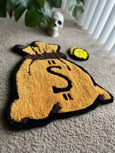 Money bag rug small handmade - rug,,