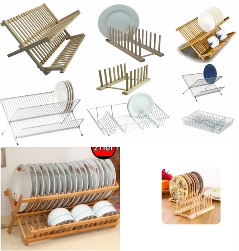 Foldable dish drainer wooden - dish,