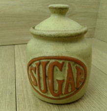 Presingoll Pottery Sugar Canister Salt Glazed Stoneware Cornwall Vintage