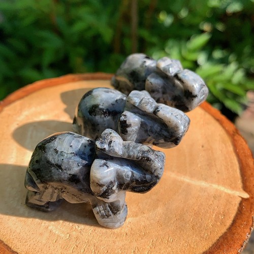 Grey labradorite crystal - labradorite,