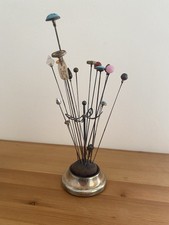 Silver hat pin stand - hat, hm