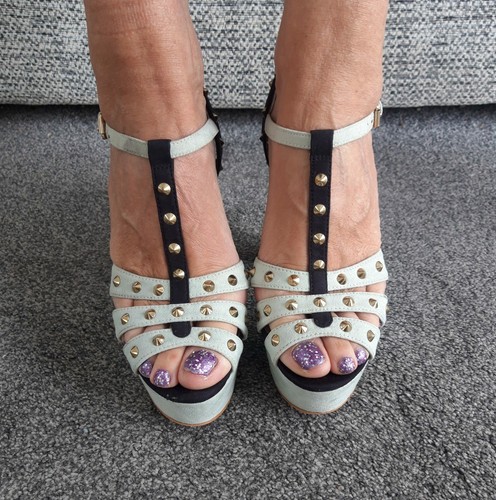 Schuh ladies mint black suede - mint,