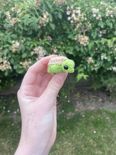 Mini crochet turtle plushie - crochet,
