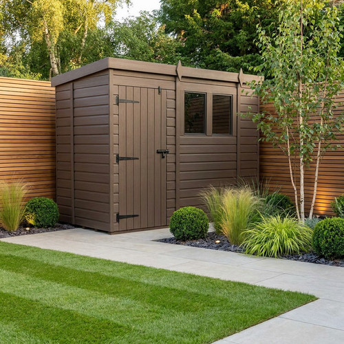11x5 pent composite shed - pent,