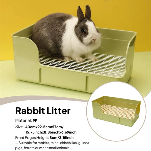 Rabbit litter box cage - box, pee