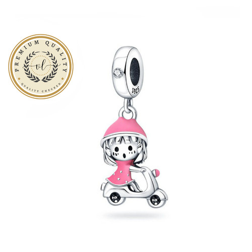 Pink scooter charm for - charm,