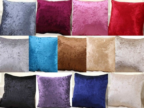 Crushed velvet cushion covers - velvet,