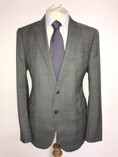 ARMANI COLLEZIONI - Slim Fit GREY Checked WOOL SUIT - 42 Reg - W36 L32 - NICE