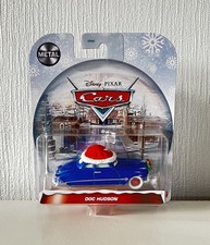 Disney Pixar Cars Christmas Holiday Doc Hudson Santa hat Diecast 1:55