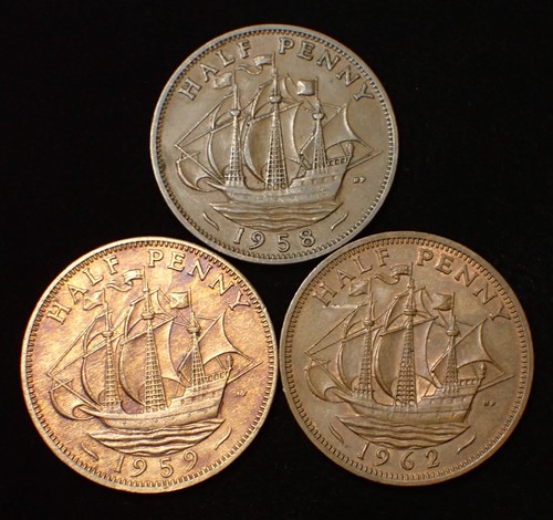 Half penny 1958 - uk,