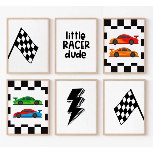 Race car wall art - car,