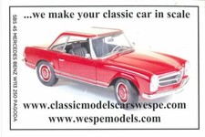 Postcard featuring Mercedes-Benz W113 250 Pagoda - unposted