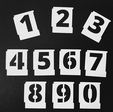 Number Stencils Template Set 0-9 Open Sans Font Number Sizes 15mm - 100mm Models