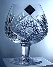 EDINBURGH CRYSTAL ROYAL PATTERN -LARGE BRANDY GLASS - 12.8cm / 5" - UNUSED / NEW