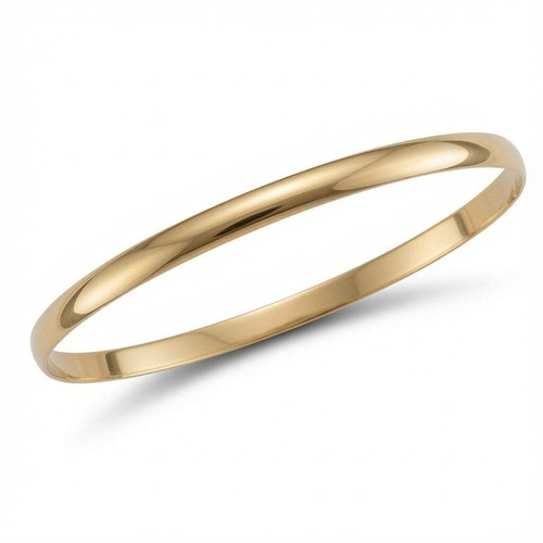 9ct yellow gold 3mm - gold, d-shaped