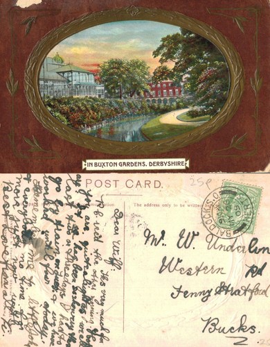 Vintage postcard buxton - vintage,