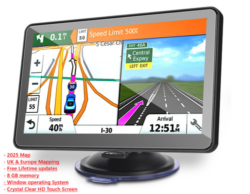 Satnav inch touch screen uk - satnav,9, inch,touch