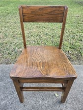 Vintage Solid Oak Wood Child's