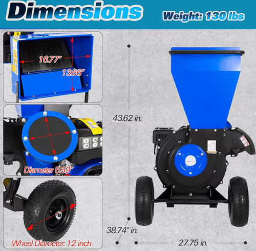 Anlibatt 5hp wood chipper - anlibatt, 7.5hp