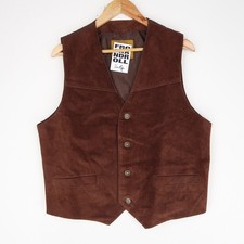 Vintage John F Gee Suede Waistcoat Gilet Vest Size L/XL (T9866)