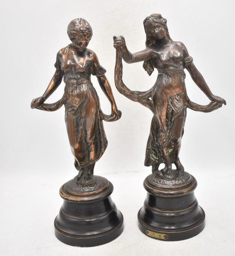 Antique french bronze virtue - bronze,