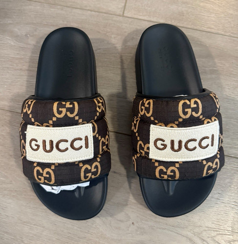 Gucci logo monogram slide - gucci,