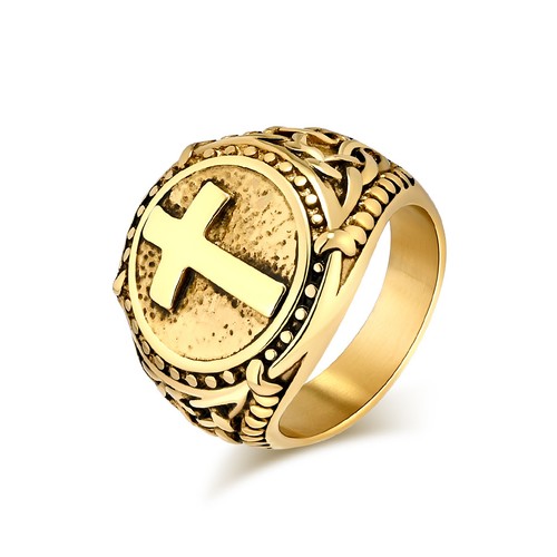 Men cross signet - signet, ring