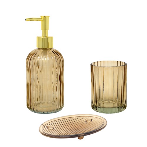 Glass bathroom set - glass,