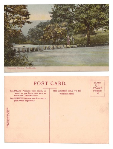 Vintage postcard stepping - vintage,
