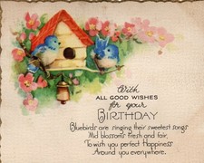 VINTAGE BIRTHDAY GREETING CARD