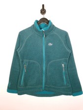 Lowe Alpine Fleece Jacket Size UK 12 Women's Teal Outdoor Hiking Full Zip
