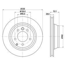 Mintex Vented Brake Disc fits