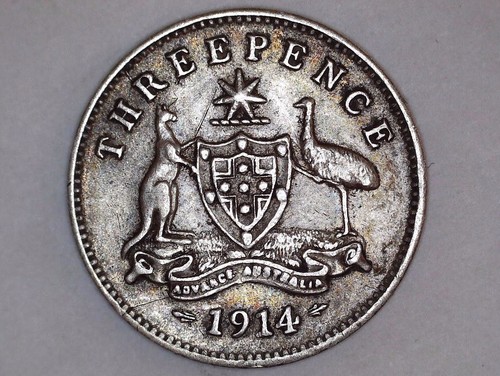 1914 threepence 925 silver - 1914, .925